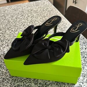 Sam Edelman pointed toe mules with bow